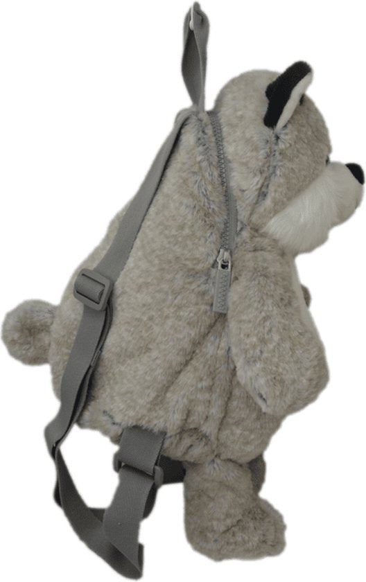Knuffel rugzak - Husky - Grijs - kinderrugzak - 42 x 25 cm