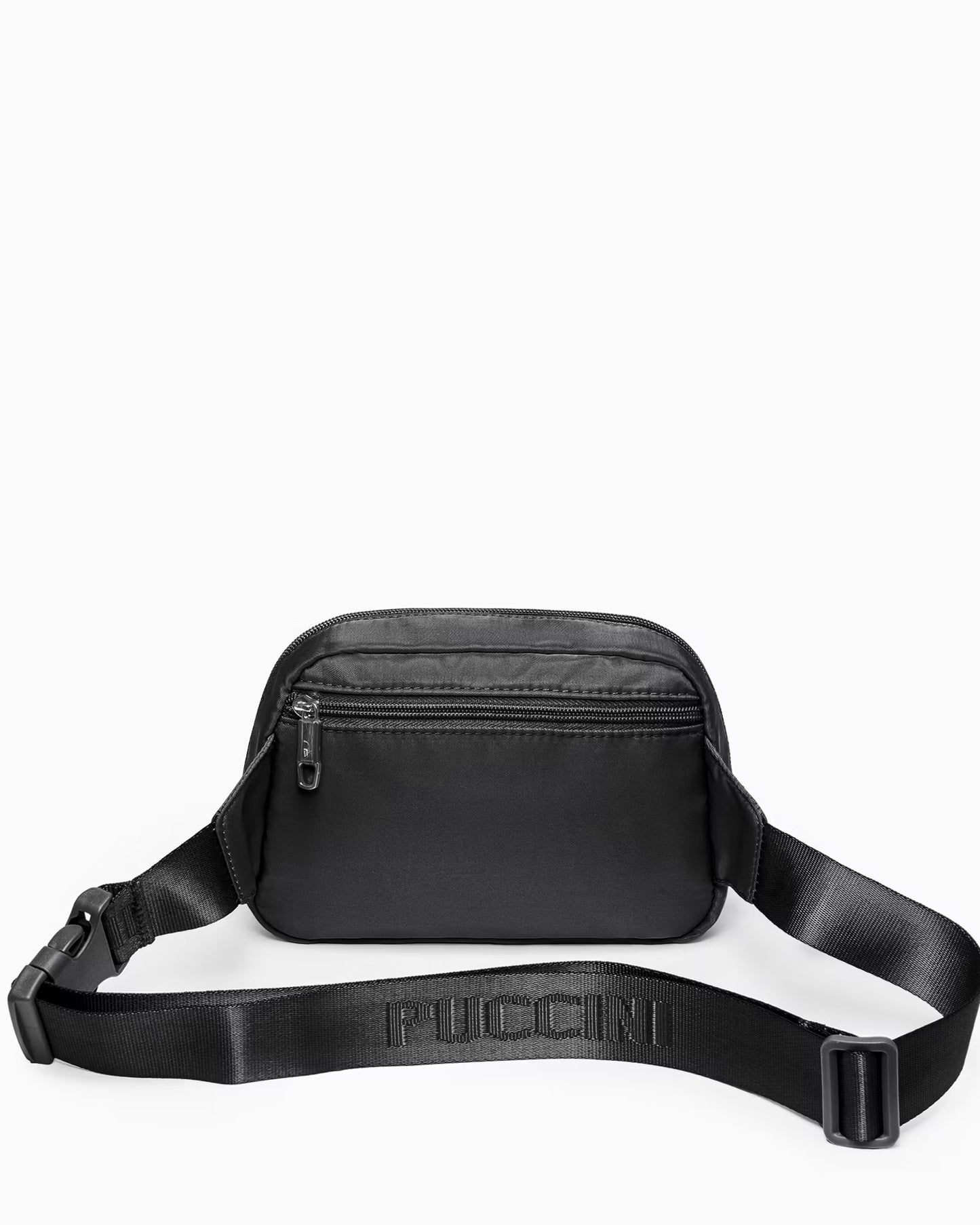 Puccini-Zwarte stoffen heuptas-cross body bag