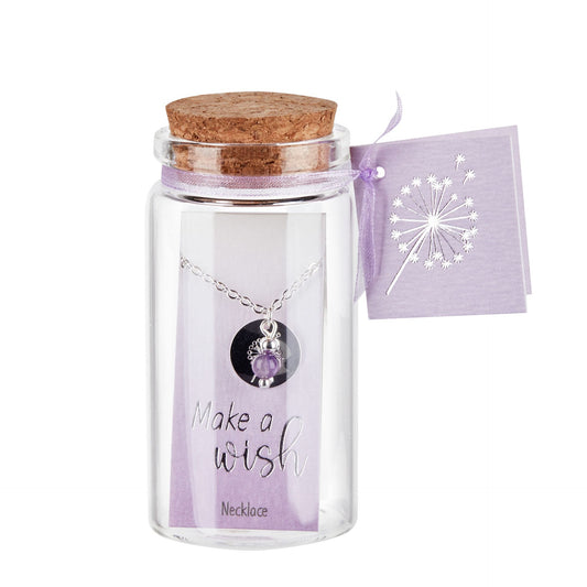 Crystals by HCA-Ketting-Make a wish-Verzilverd-Amethyst