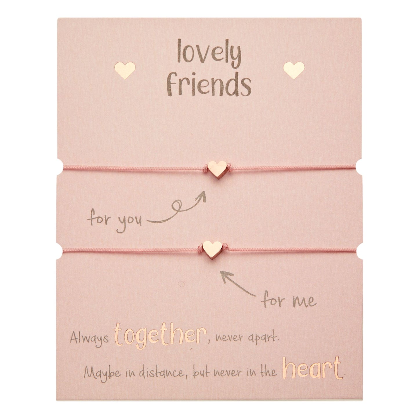 Crystals by HCA-Armbanden-Lovely friends-roséverguld-hart