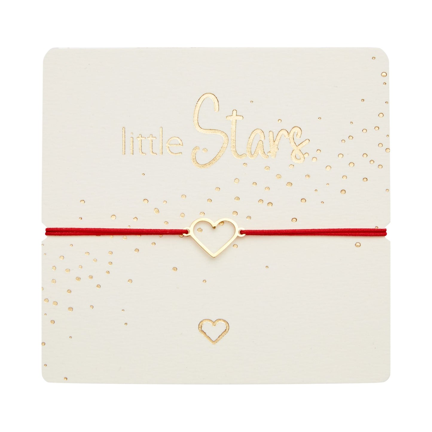 Kryształy HCA - Bransoletka - Małe gwiazdki - Pozłacane - Serce