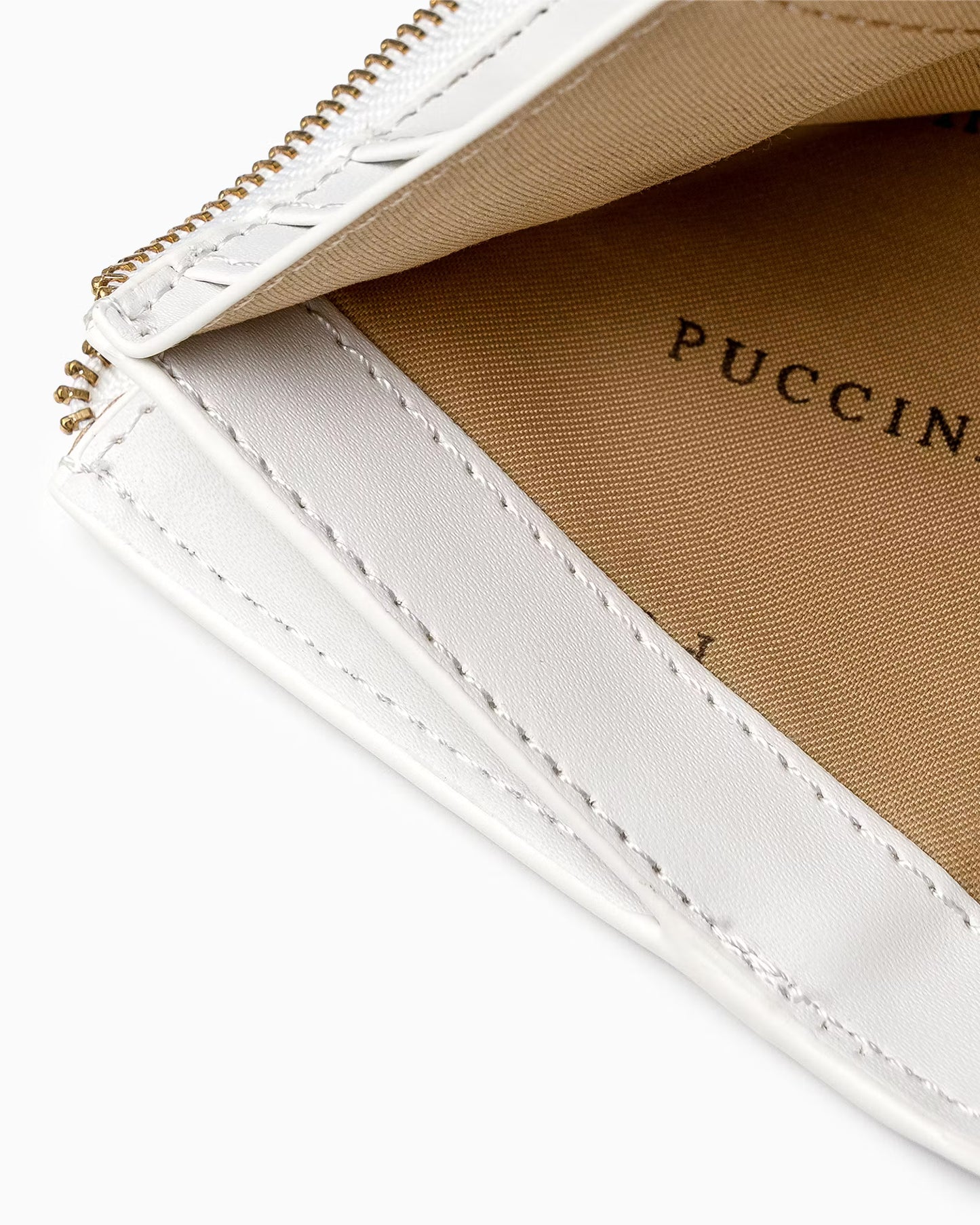 Puccini-Kleine damesportemonnee met monogram, wit