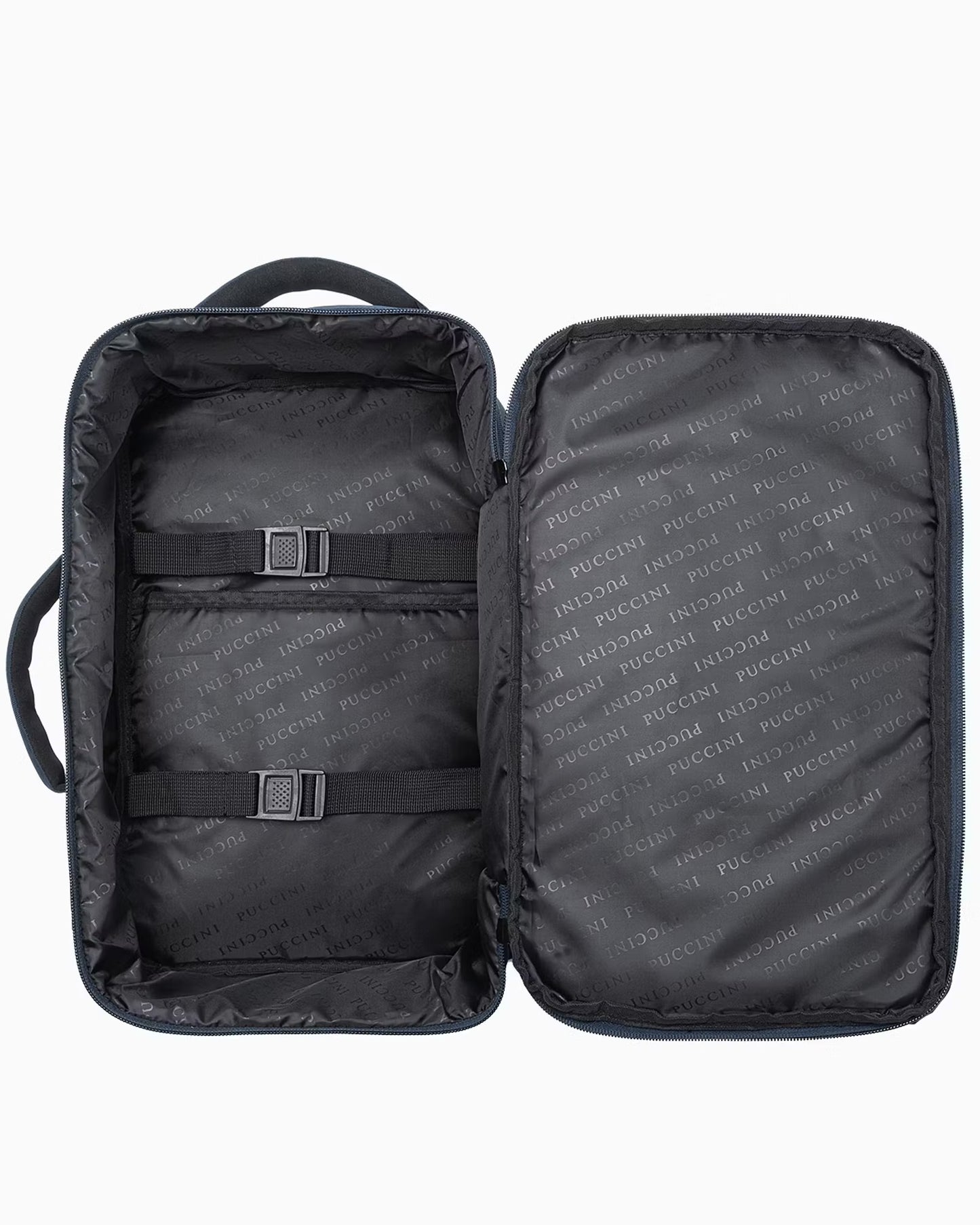 Puccini backpack - 3 in 1 - 40x25x12-20 cm - adjustable size - black - Wizzair - KLM - Ryanair - hand luggage