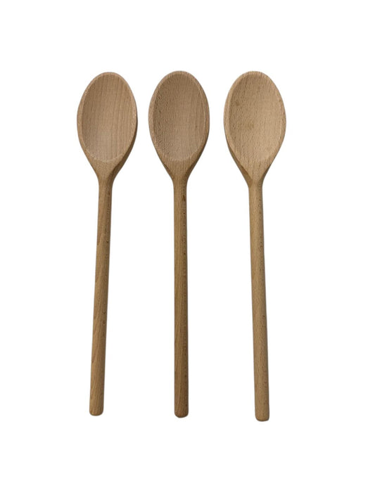 Wooden spoon - ladle - cooking spoon - set of 3 - 30 cm - beech wood