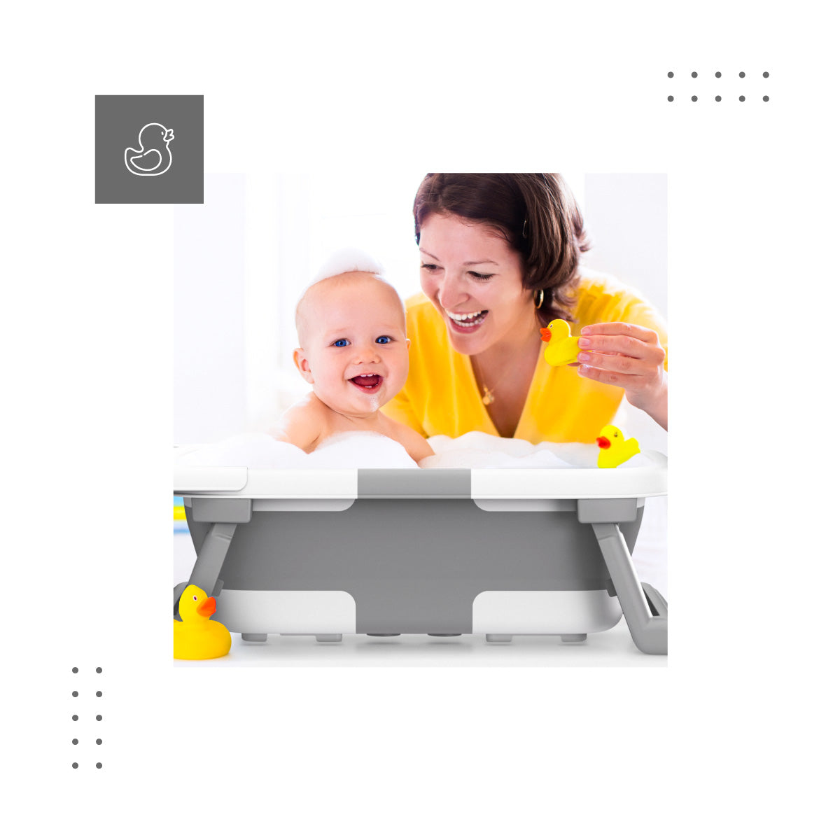 Tulano - Bathe 25 - opvouwbare badkuip - grijs