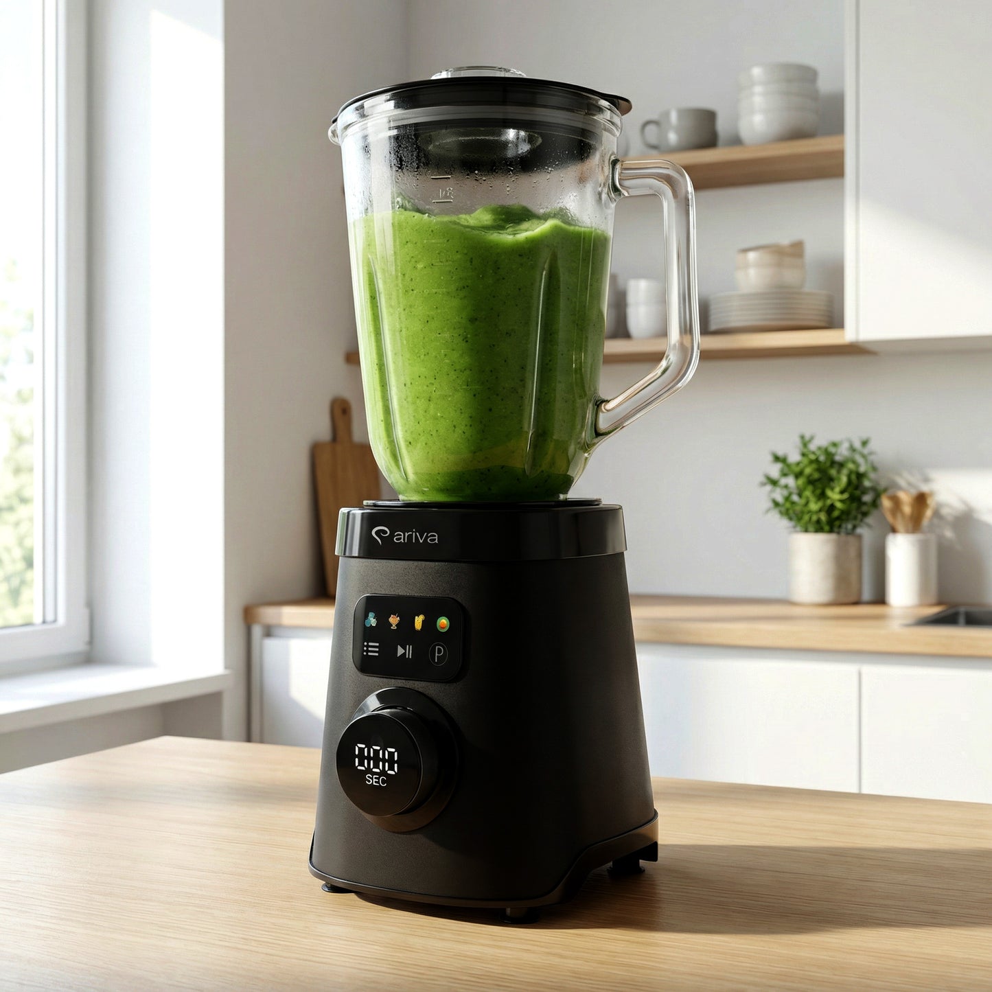 ARIVA-Blender-1500W-1.5L-2-in-1-250G Herb Grinder-Also for Coffee Beans-Auto Clean-Stainless Steel