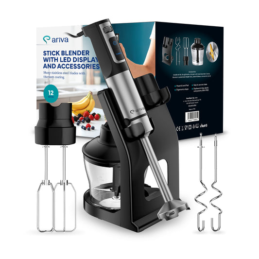 ARIVA-Blender-1500W-1.5L-2w1-Młynek do ziół 250G-Również do ziaren kawy-Auto clean-Stal nierdzewna