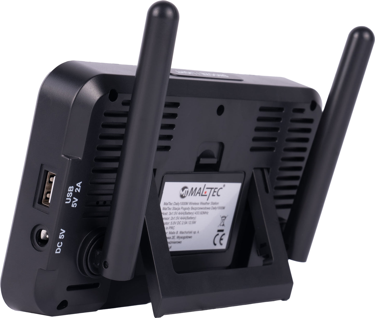 MalTec-Daily1000M-Draadloos weerstation-thermometer-hygrometer-barometer-klok