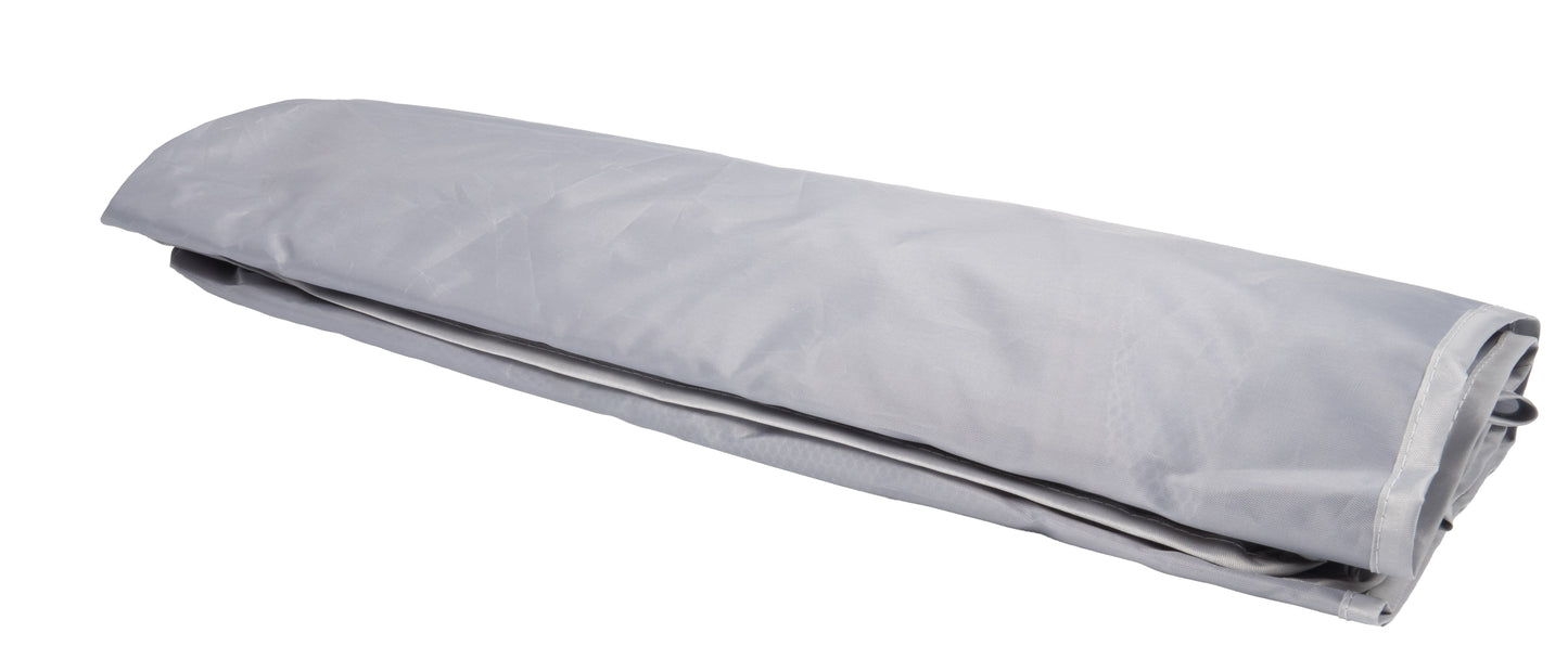 MalPlay-KIVO-babybox - kinderbox – 120x180 cm – voor binnen en buiten – grijs/wit – ademend gaas