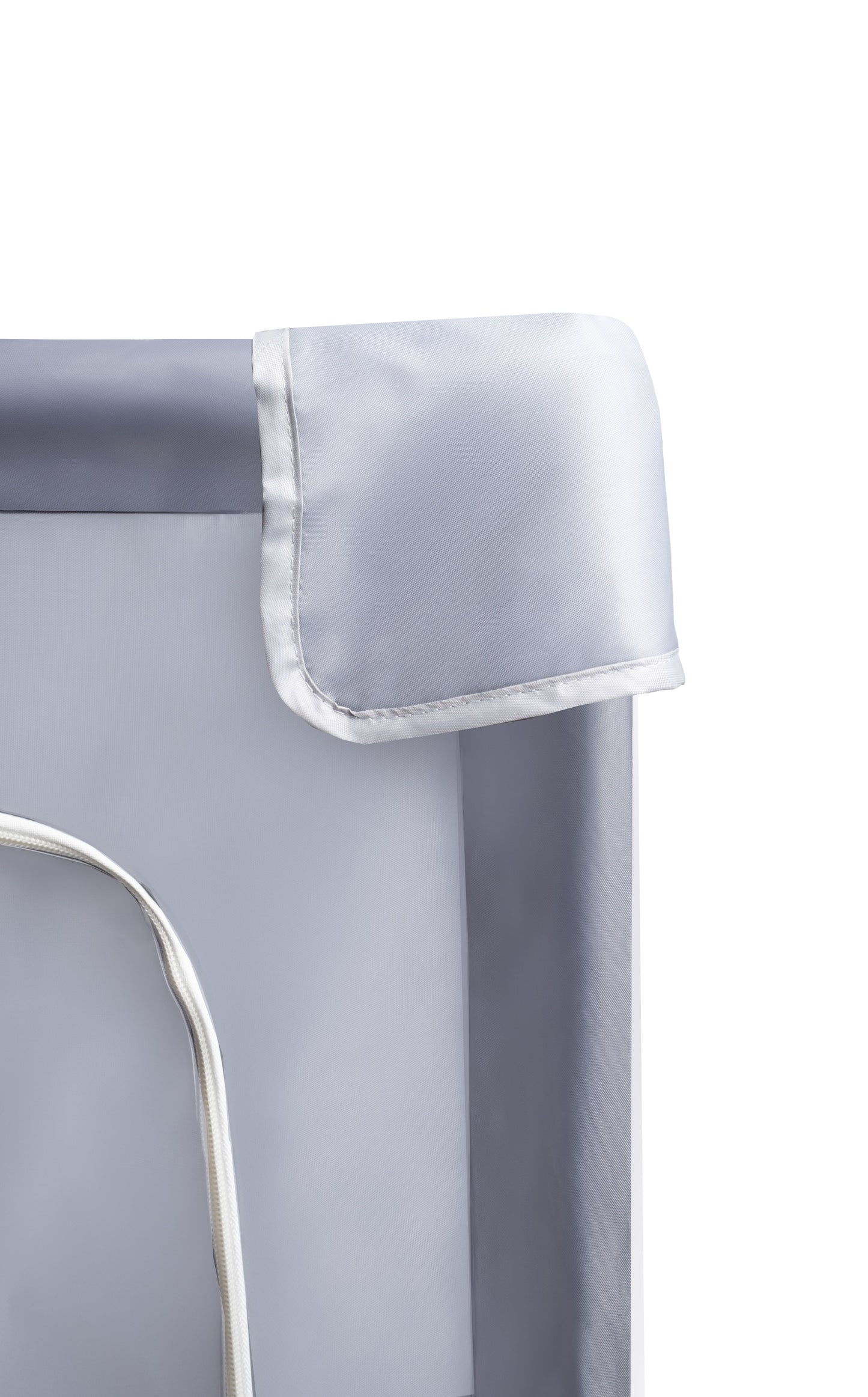 MalPlay-KIVO-babybox - kinderbox – 120x180 cm – voor binnen en buiten – grijs/wit – ademend gaas