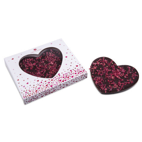 Chocolate heart - Dark chocolate with raspberries