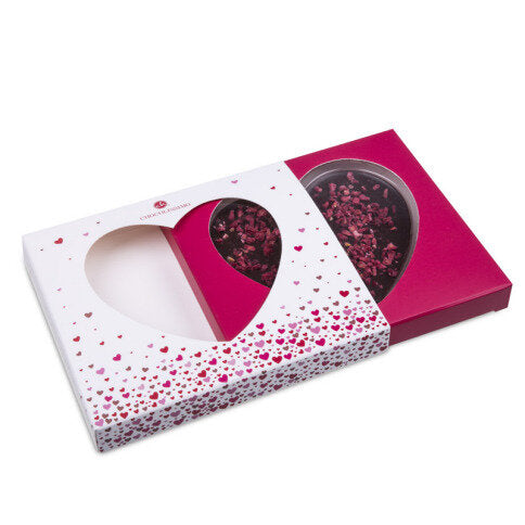 Chocolate heart - Dark chocolate with raspberries