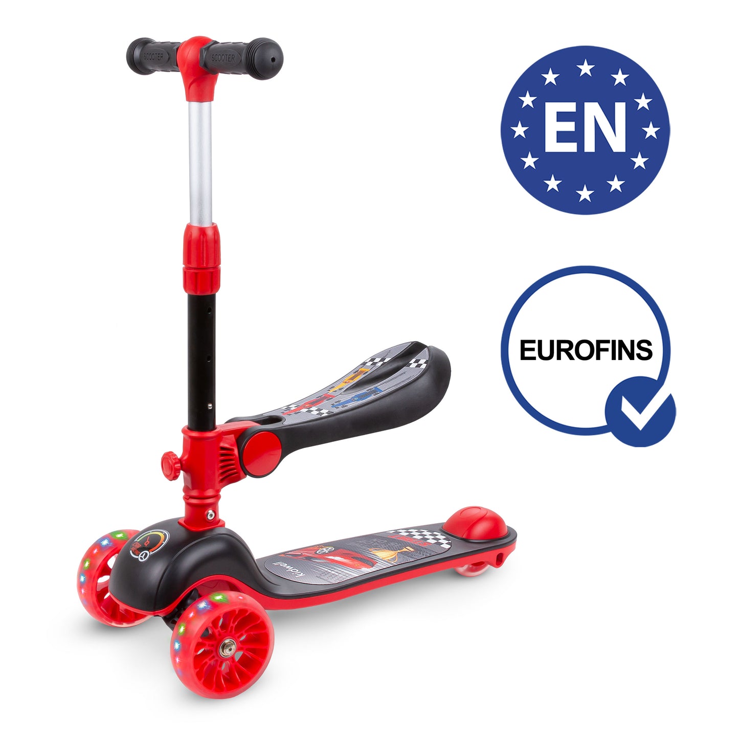 Kidwell-RIMBA-step-Red/black-with saddle