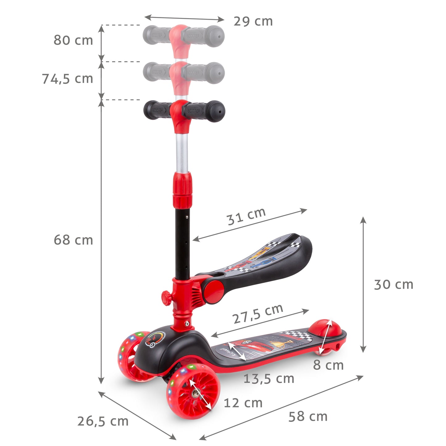 Kidwell-RIMBA-step-Red/black-with saddle