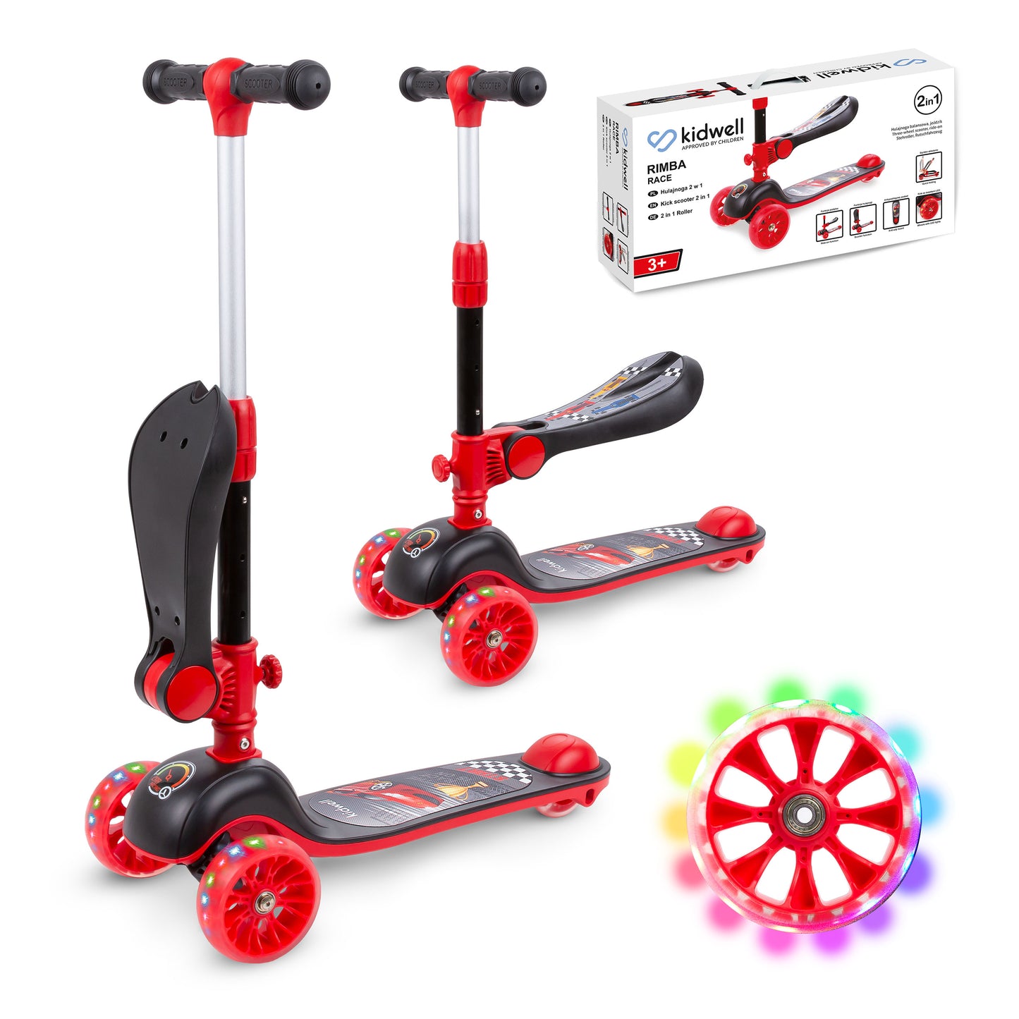 Kidwell-RIMBA-step-Red/black-with saddle