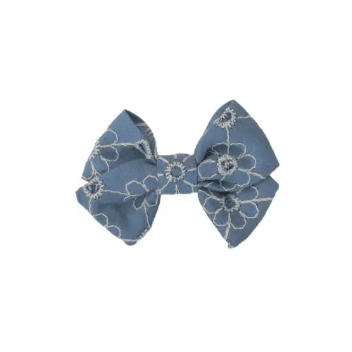 Klein blauw strikje met reliëf HANDGEMAAKT