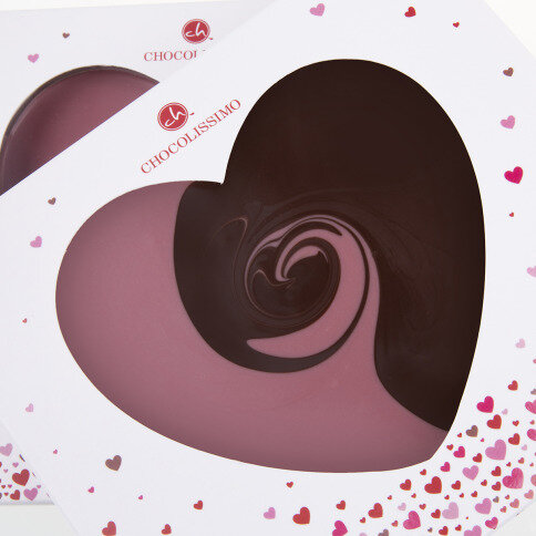 Chocolate heart - Harmony - Ruby and pure