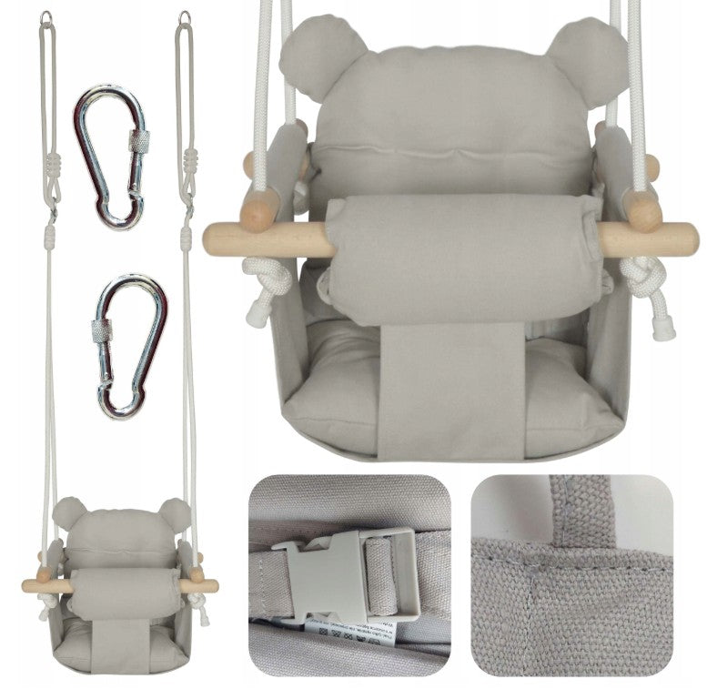 Madej-babyschommel - schommelstoel - grijs - schommel