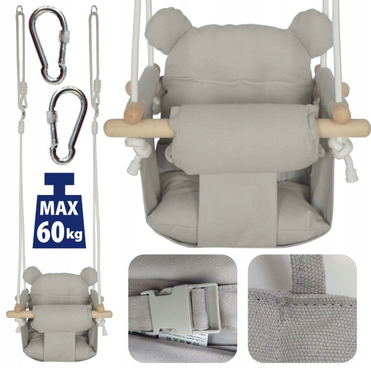 Madej-babyschommel - schommelstoel - grijs - schommel