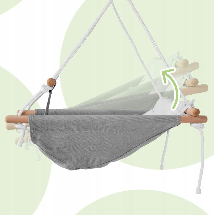 MalPlay-Malo Wave-child swing - baby swing - cradle - rocking chair - grey/white - swing
