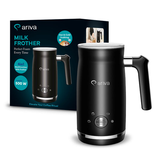 ARIVA-4 w 1-Elektryczny spieniacz do mleka-Pianka do cappuccino, latte i frappe, gorąca czekolada w 1 minutę