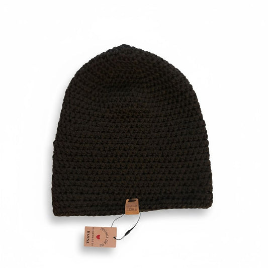 Handgehaakte muts - bruin