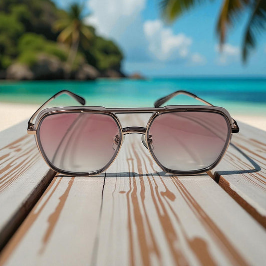 Zonnebril-Enzo Colini-Dames-Goud en roze-Etui en doekje GRATIS