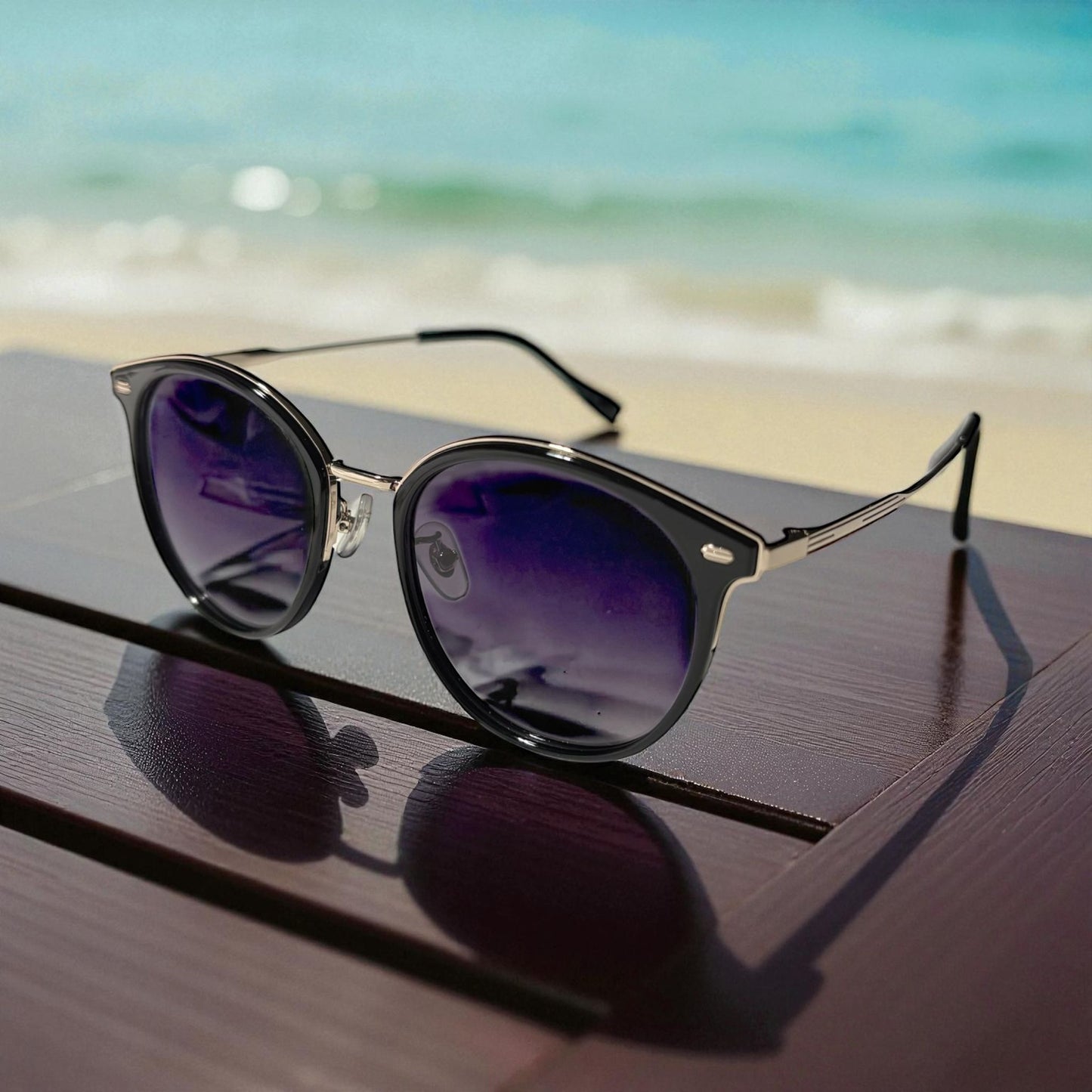 Zonnebril-Enzo Colini-Dames-Zwart-Etui en doekje GRATIS