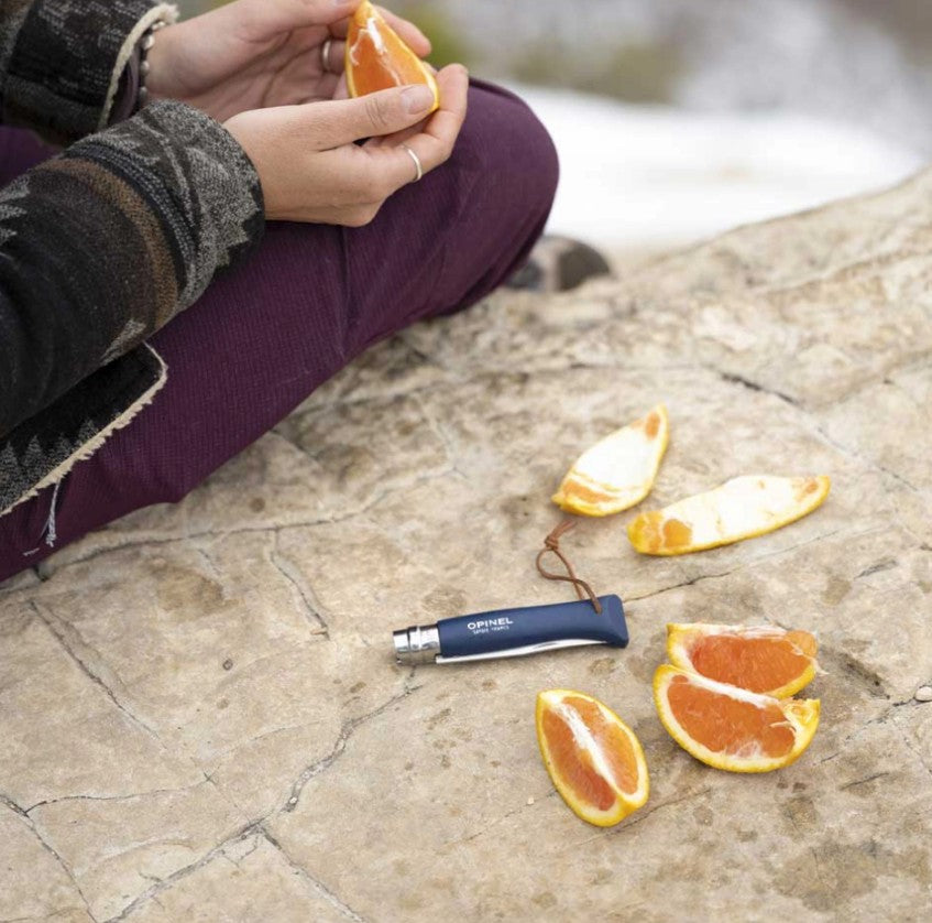 Zakmes N°08, Opinel, Tradition Colorama, RVS/Beukenhout, koord-Donkerblauw