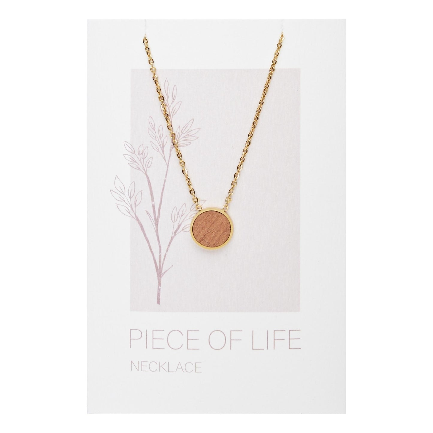 Crystals by HCA-Halsketting-Piece of Life-Verguld-Cirkel