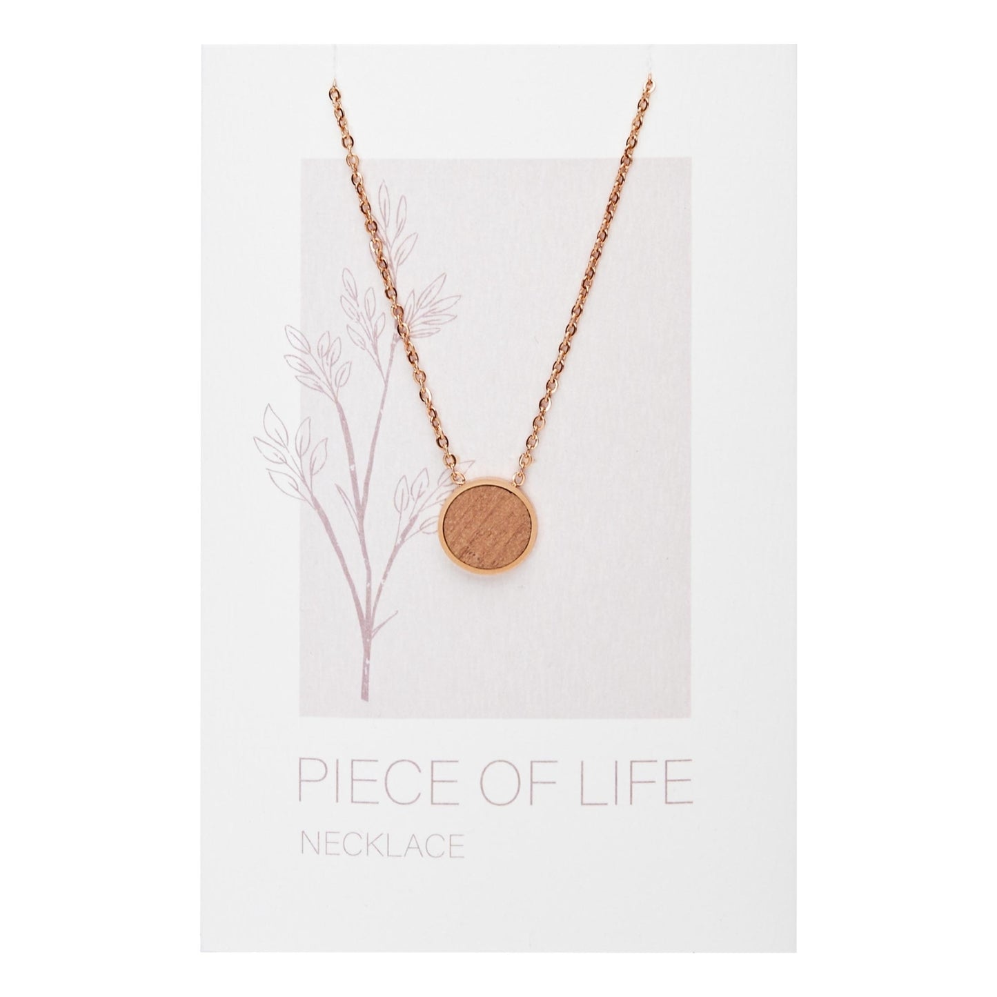 Crystals by HCA-Halsketting-Piece of Life-Roségoud-Cirkel