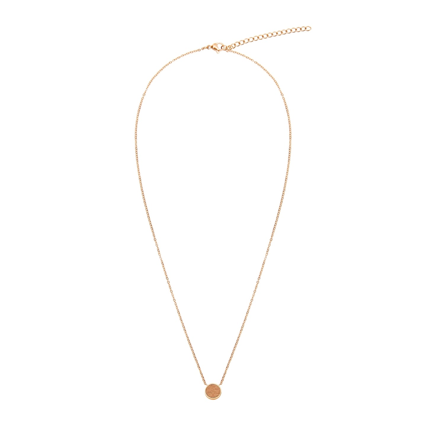 Crystals by HCA-Halsketting-Piece of Life-Roségoud-Cirkel