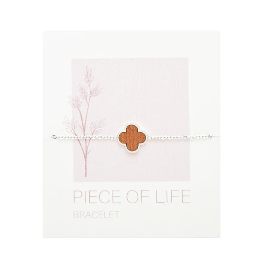 Crystals by HCA-Armband-Piece of Life-Roestvrijstaal-Klaverblad