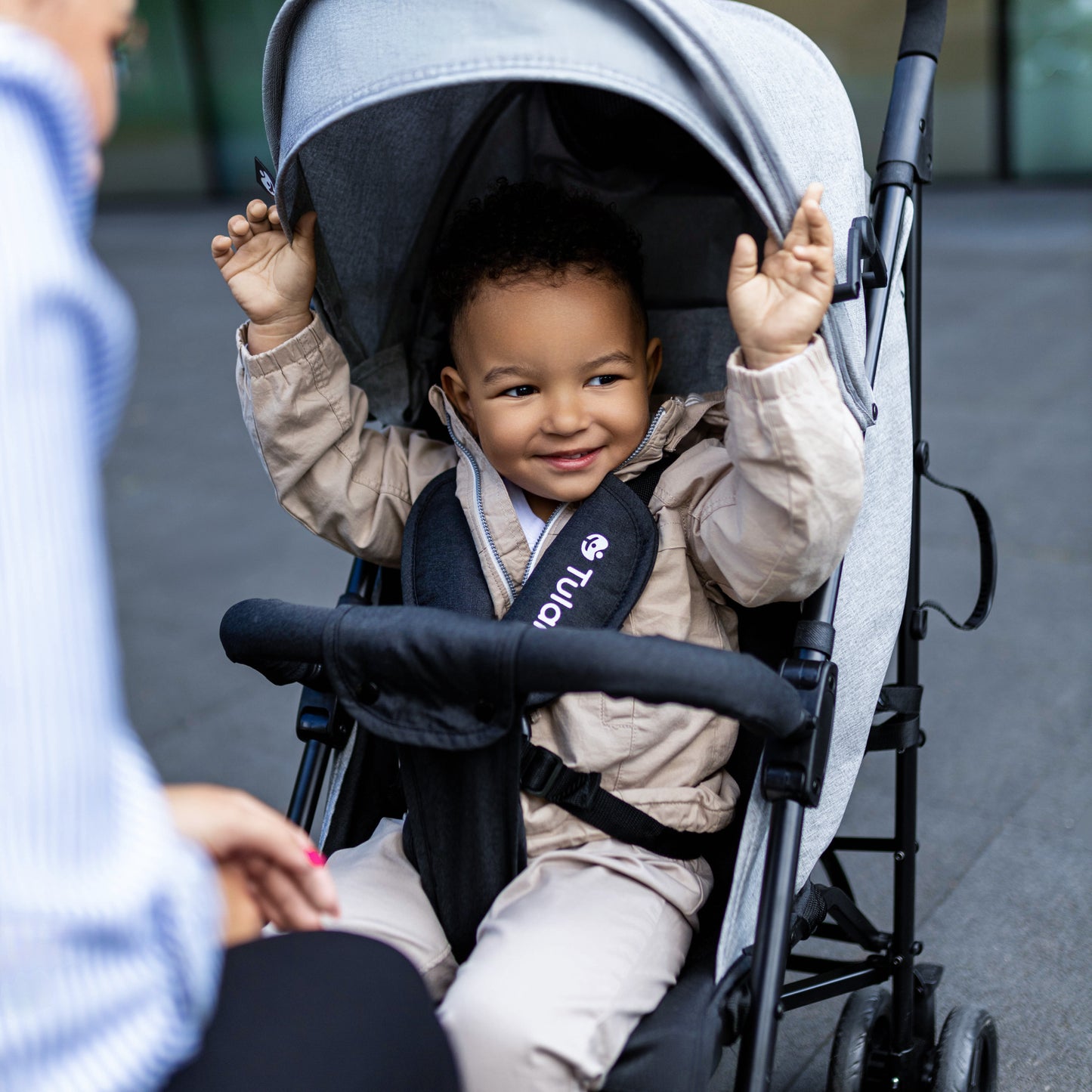 Tulano-Buggy-Davos 35-Vanaf 6 maanden-Tot 22 kg-Grijs/zwart