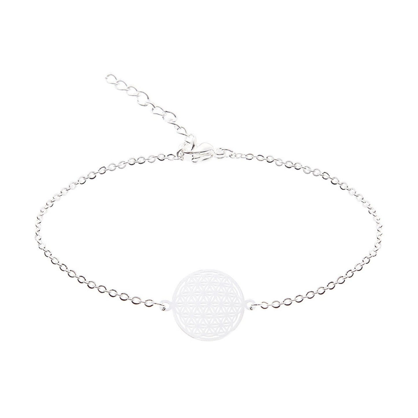 Crystals by HCA-Classic-Armband - Verzilverd - Bloem des Levens