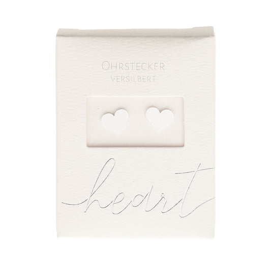 Crystals by HCA-Classic-Oorbellen-Verzilverd-Hart