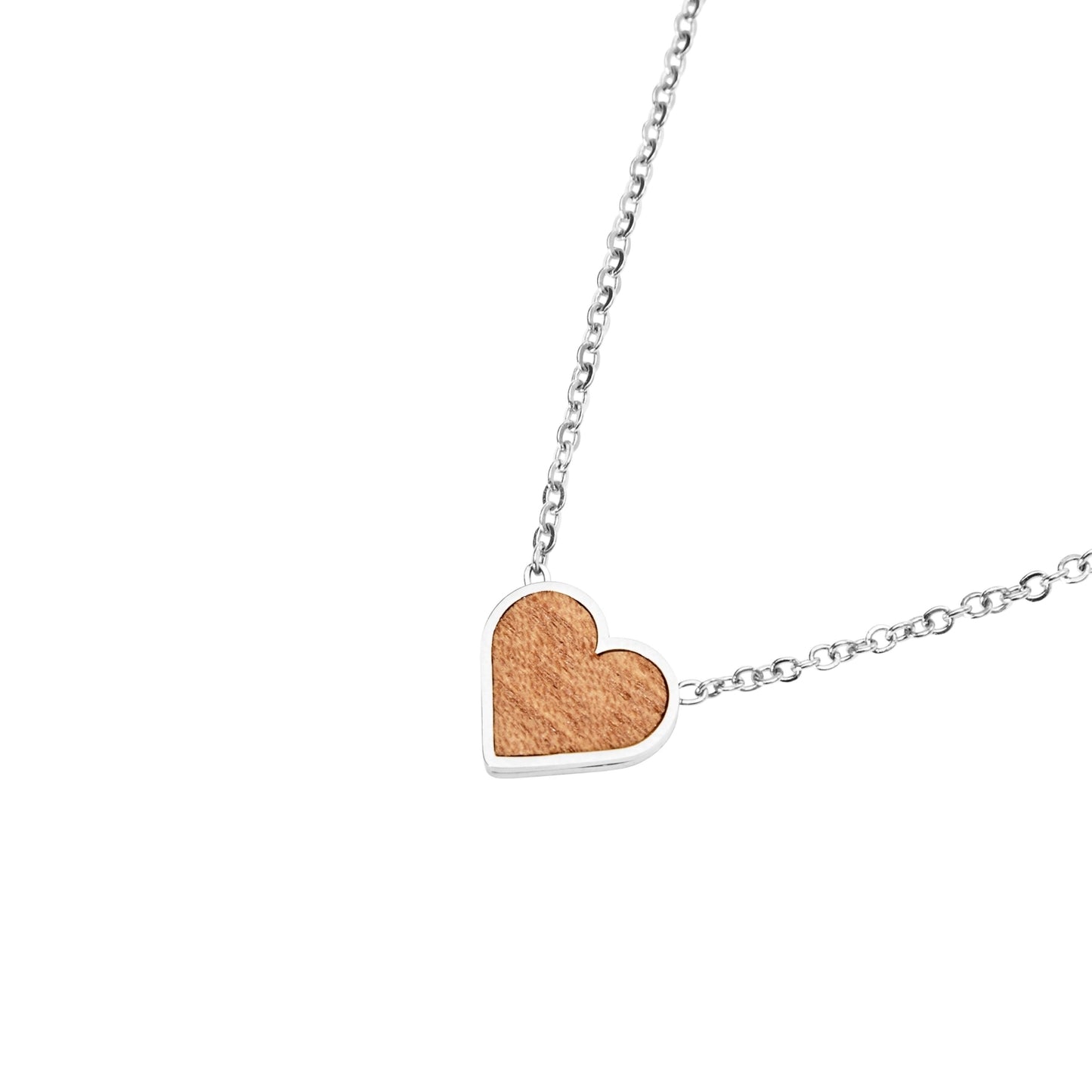 Crystals by HCA-Halsketting-Piece of Life-Roestvrijstaal-Hart