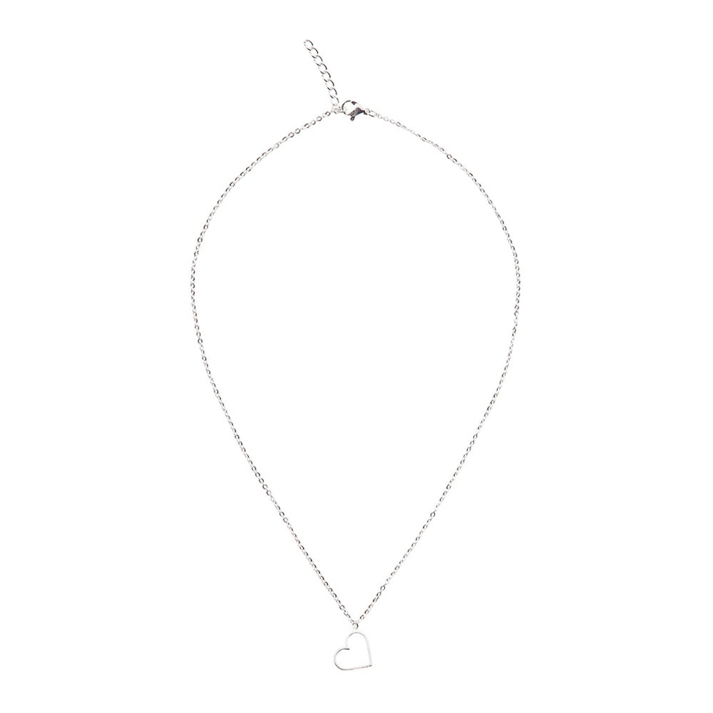 Crystals by HCA-Classic-Ketting-Verzilverd-Hart