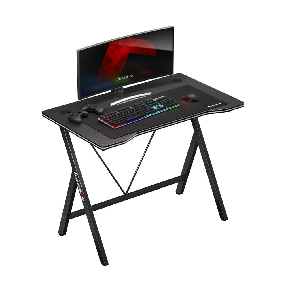 Huzaro-Hero 1.4-Bureau-Gaming-100x50 cm-Zwart-Carbon flex