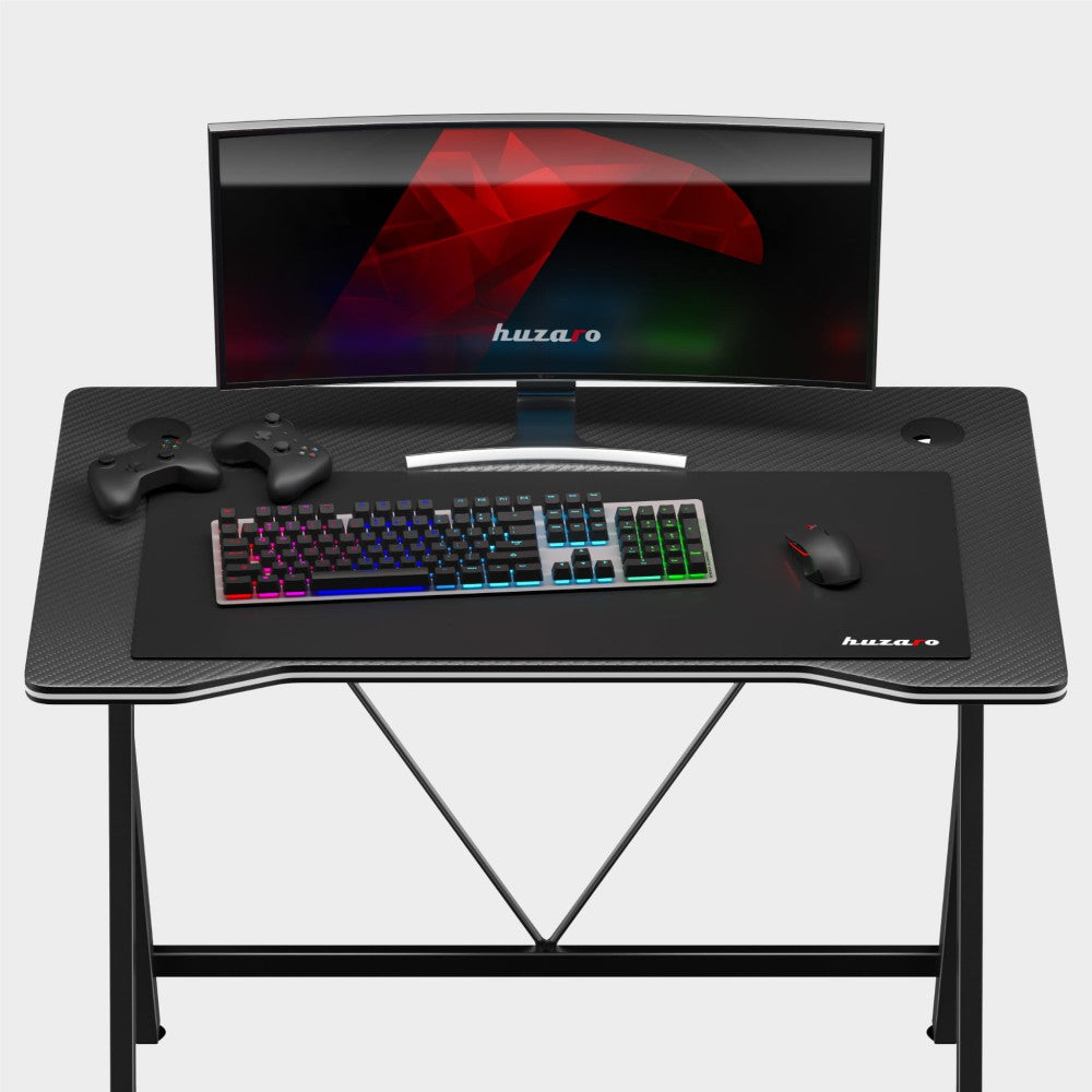 Huzaro-Hero 1.4-Bureau-Gaming-100x50 cm-Zwart-Carbon flex