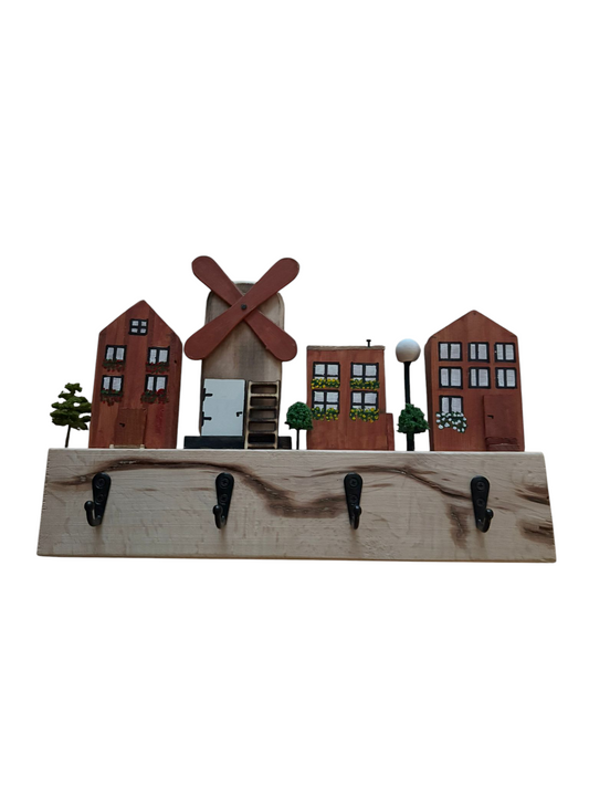 Sleutelrekje-Hergebruikte materialen-Handgemaakt in Europa-28x15 cm