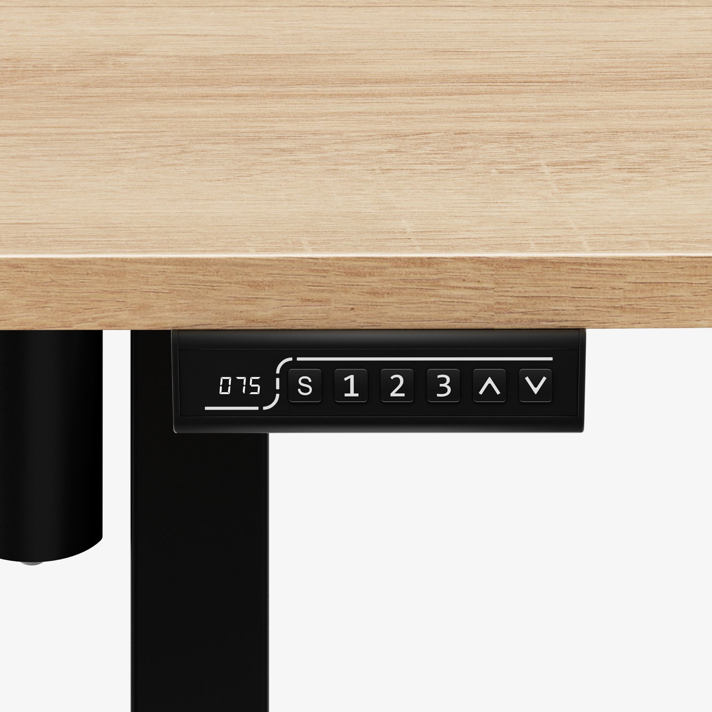 Mark Adler-Bureau-Leader 7.3-140x70 cm-Elektrisch verstelbaar-Zwart/hout