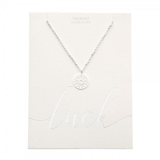 Crystals by HCA-Classic-Ketting-Verzilverd-Mandala of luck