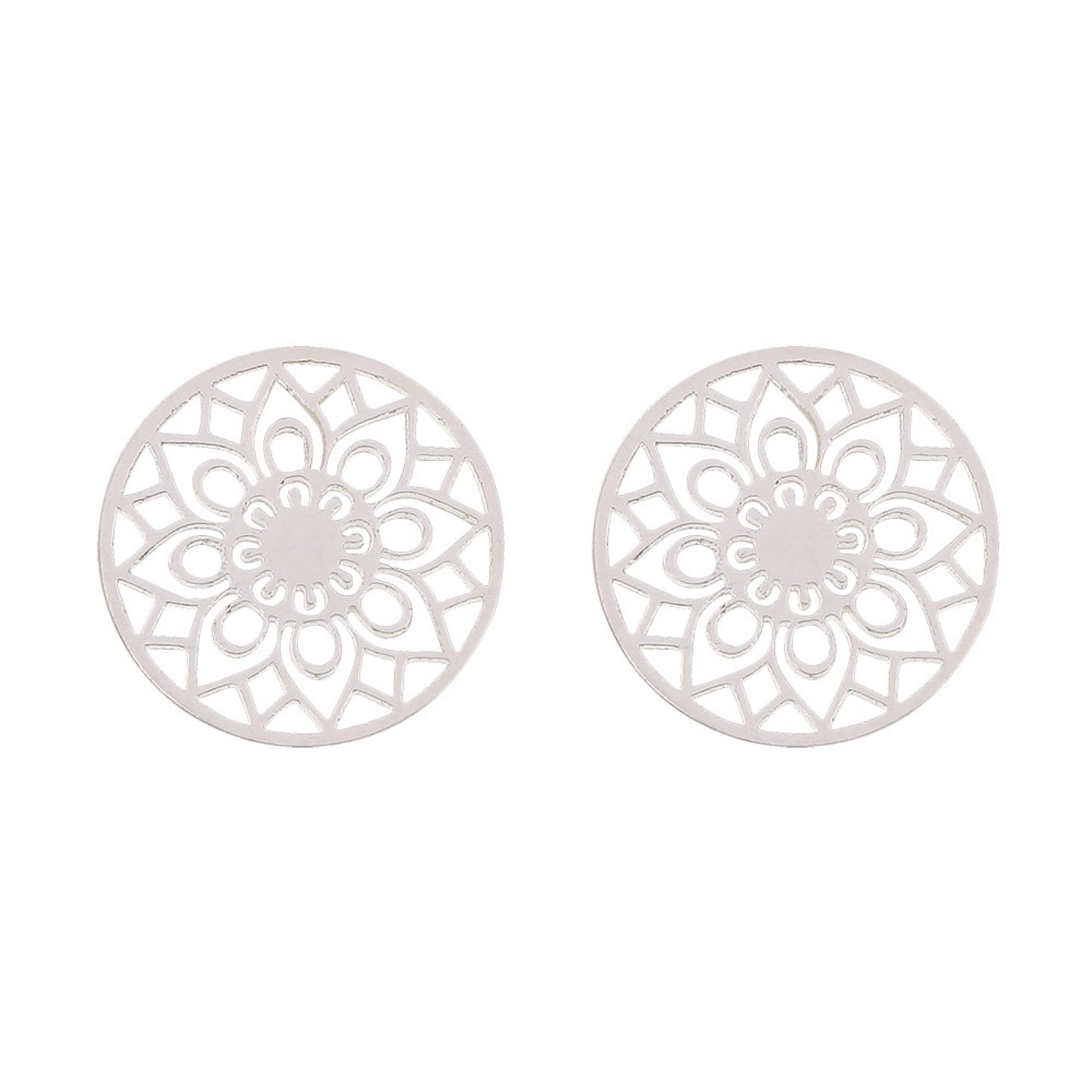 Crystals by HCA-Classic-Oorbellen-Verzilverd - Mandala of Luck