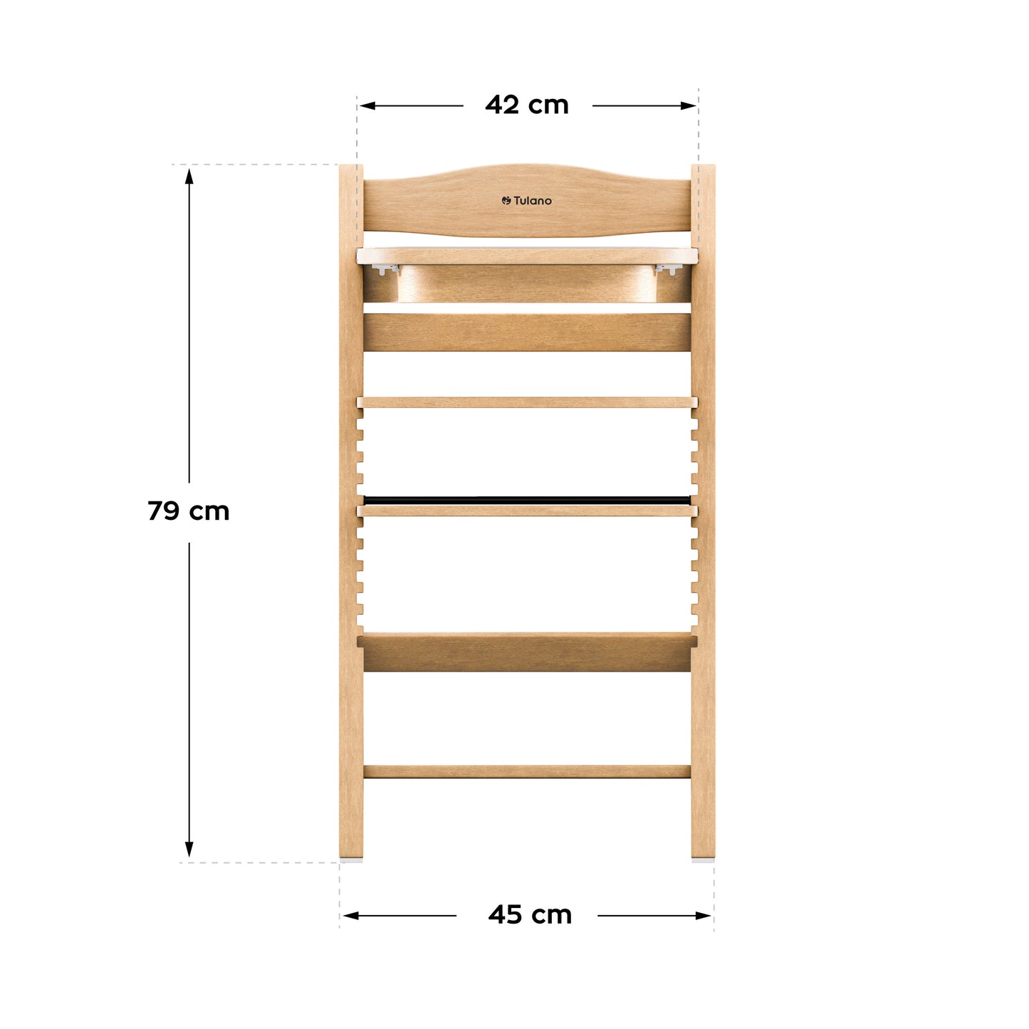 Tulano - Morsel 40 - kinderstoel - meegroeistoel - hout- naturel - 4 in 1