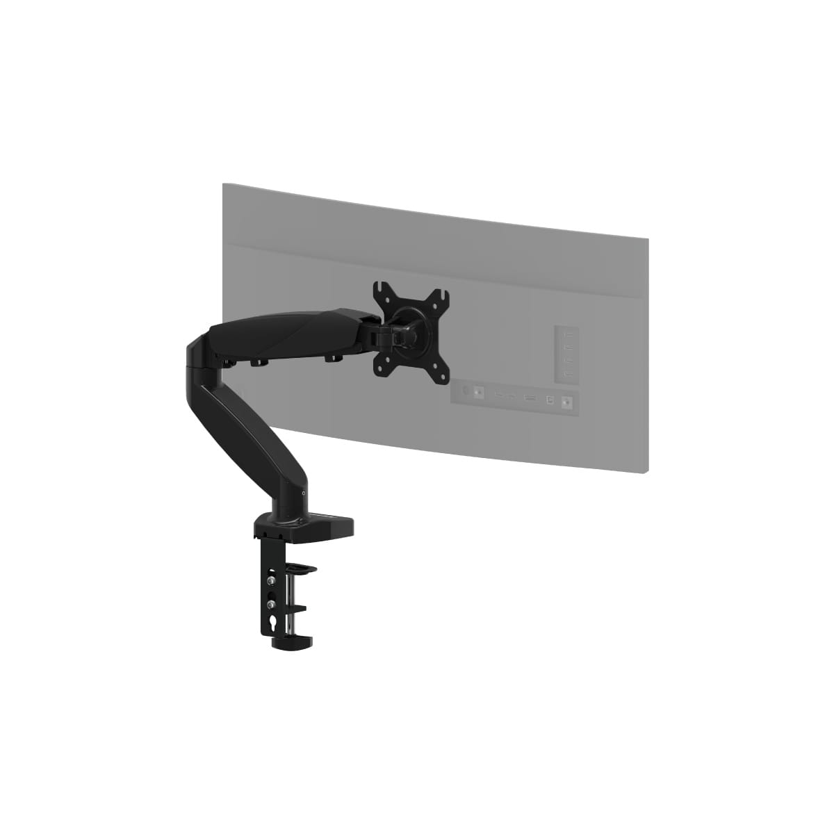 Huzaro Motion 1.2 Monitor Arm – For Screens from 15" to 27" – Gas Spring – VESA 75x75 &amp; 100x100 – Load Capacity up to 7 kg (only available online)
