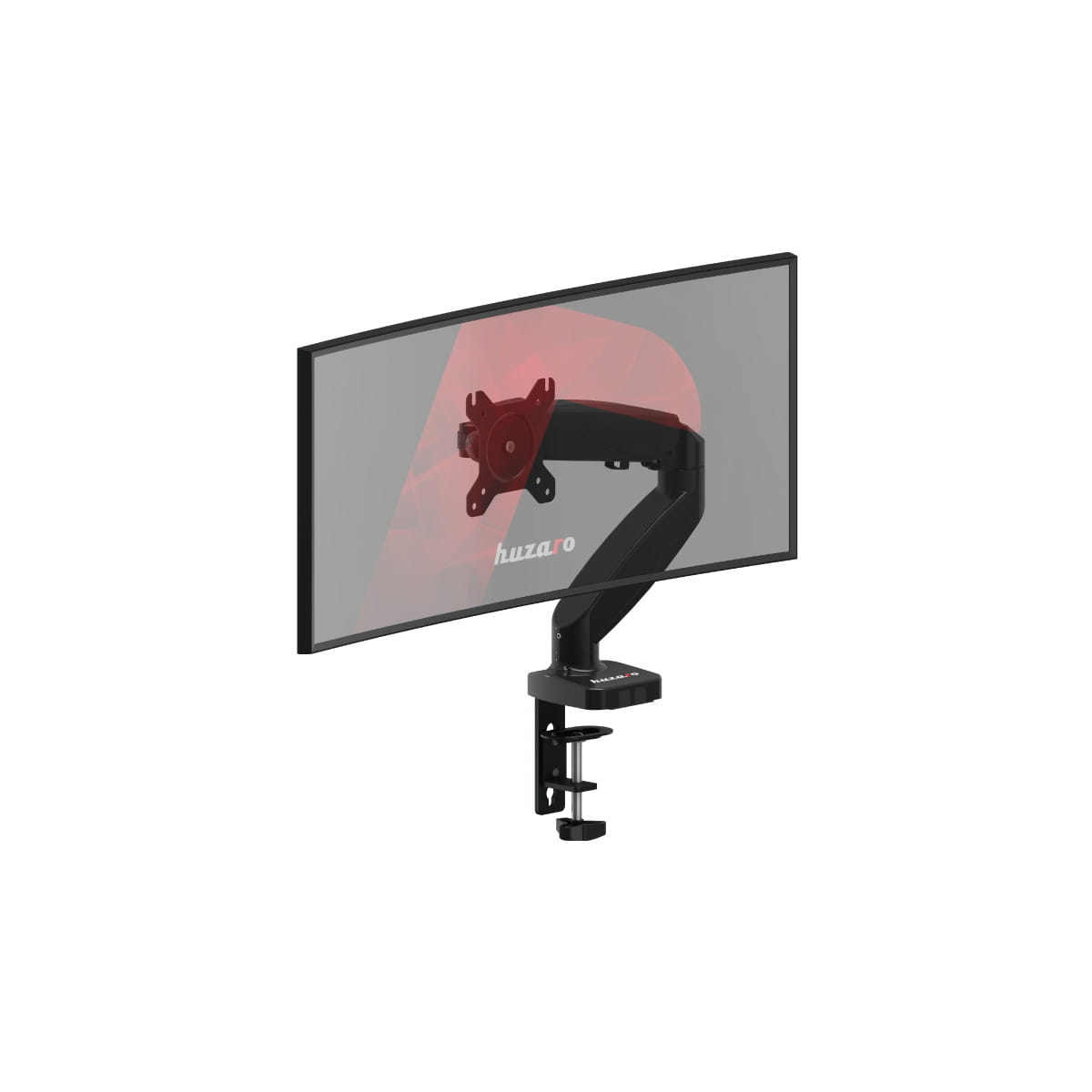 Huzaro Motion 1.2 Monitor Arm – For Screens from 15" to 27" – Gas Spring – VESA 75x75 &amp; 100x100 – Load Capacity up to 7 kg (only available online)
