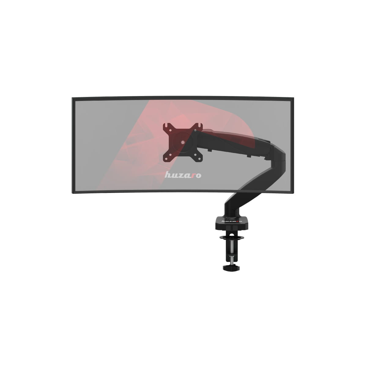 Huzaro Motion 1.2 Monitor Arm – For Screens from 15" to 27" – Gas Spring – VESA 75x75 &amp; 100x100 – Load Capacity up to 7 kg (only available online)