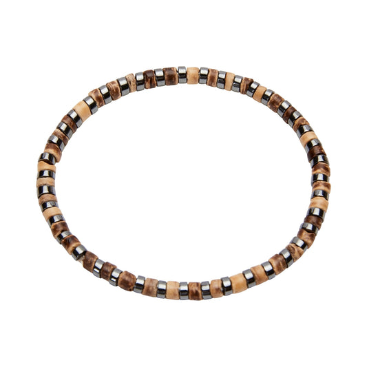 Crystals by HCA-Armband-VIRO XL-Hout/hematiet-Smal