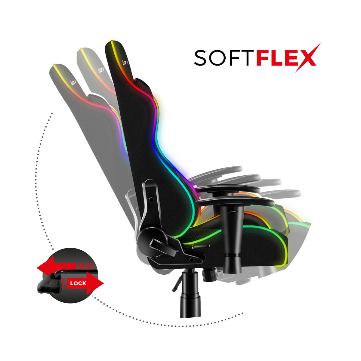 Huzaro - Ranger 6.0 RGB Mesh - Gamestoel voor kinderen (alleen online beschikbaar)